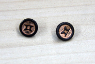 دکمه های قابل استفاده مجدد / قابل حمل لباس سفارشی برنجی نقش برجسته، رنگارنگ